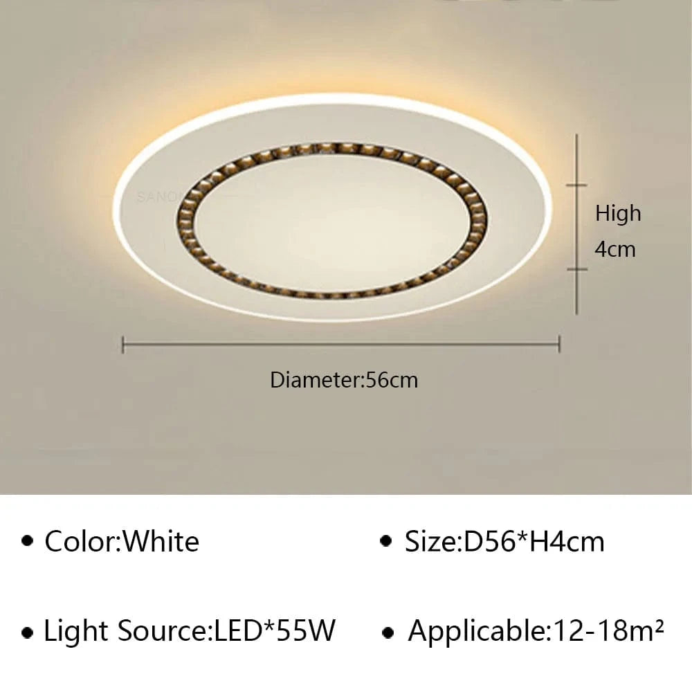 Plafonnier LED moderne pour illuminer votre maison et balcon | Marco Lucetti CirculaireA 56CM / Blanc froid (pas de RC)