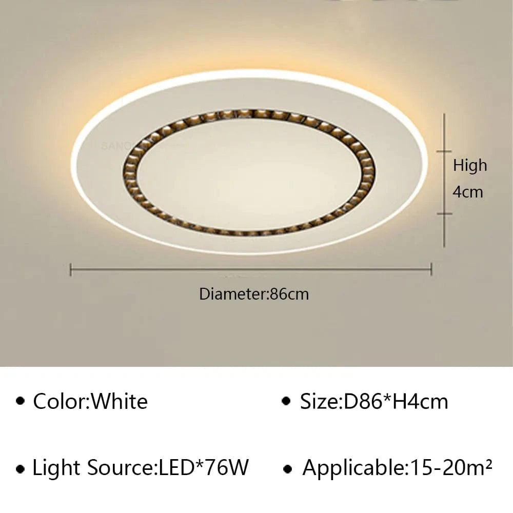 Plafonnier LED moderne pour illuminer votre maison et balcon | Marco Lucetti CirculaireA 86CM / Blanc froid (pas de RC)