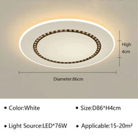 Plafonnier LED moderne pour illuminer votre maison et balcon | Marco Lucetti CirculaireA 86CM / Blanc froid (pas de RC)