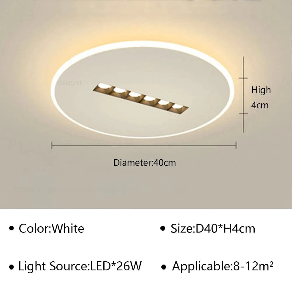 Plafonnier LED moderne pour illuminer votre maison et balcon | Marco Lucetti CirculaireB 40CM / Blanc froid (pas de RC)