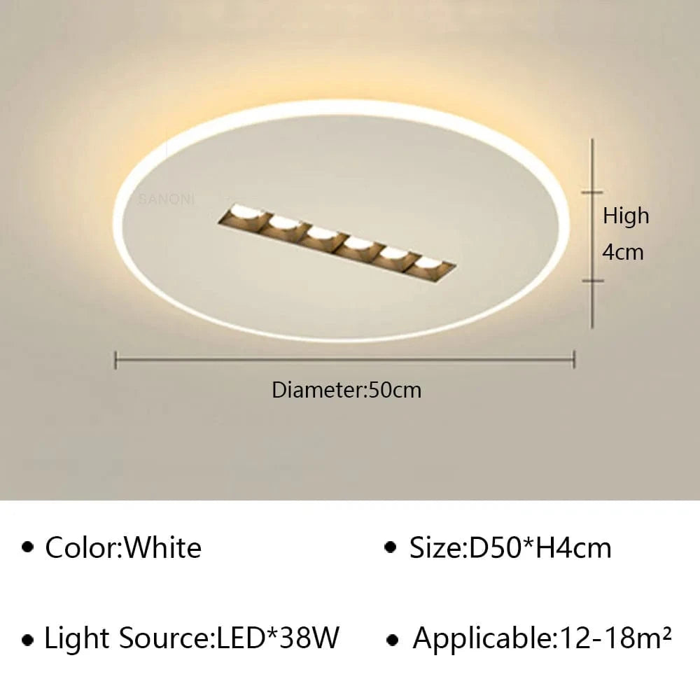 Plafonnier LED moderne pour illuminer votre maison et balcon | Marco Lucetti CirculaireB 50CM / Blanc froid (pas de RC)