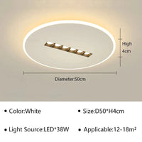 Plafonnier LED moderne pour illuminer votre maison et balcon | Marco Lucetti CirculaireB 50CM / Blanc froid (pas de RC)