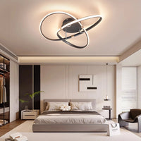 Plafonnier LED moderne pour salon chambre étude décoration - Noir/Chrome/Or | Marco Lucetti