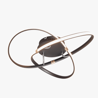 Plafonnier LED moderne pour salon chambre étude décoration - Noir/Chrome/Or | Marco Lucetti