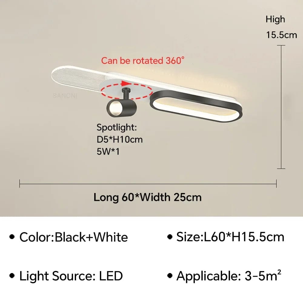 Plafonnier LED moderne pour salon et couloir: une touche de lumière design | Marco Lucetti