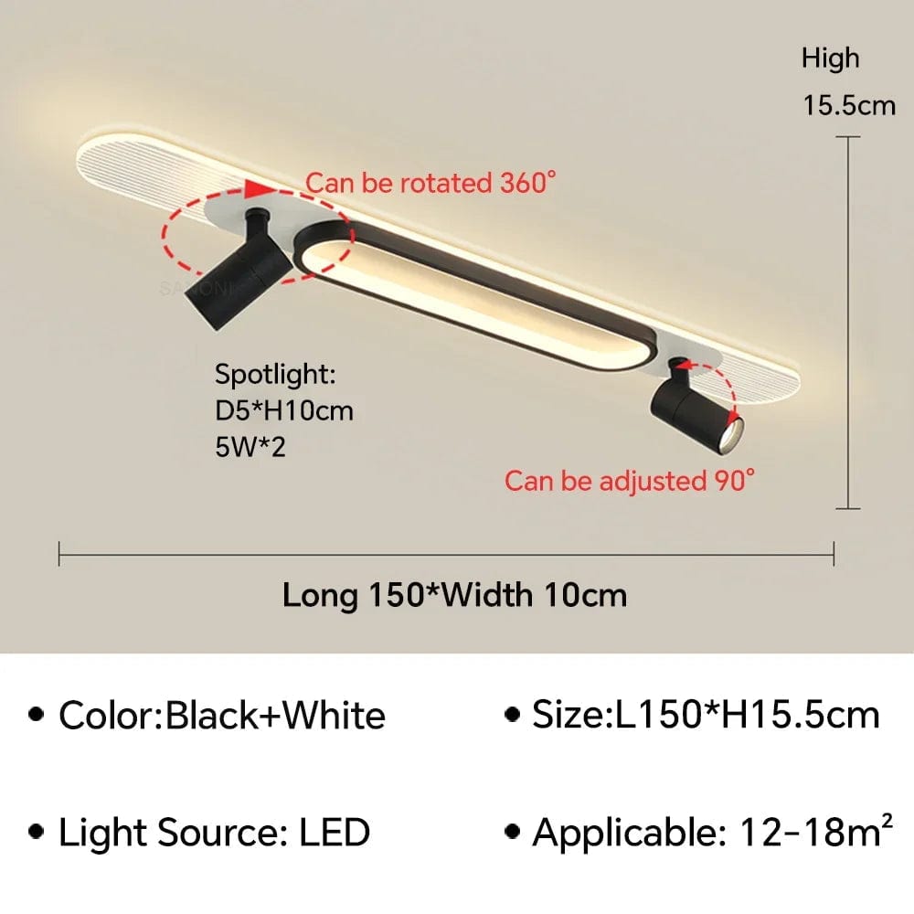 Plafonnier LED moderne pour salon et couloir: une touche de lumière design | Marco Lucetti