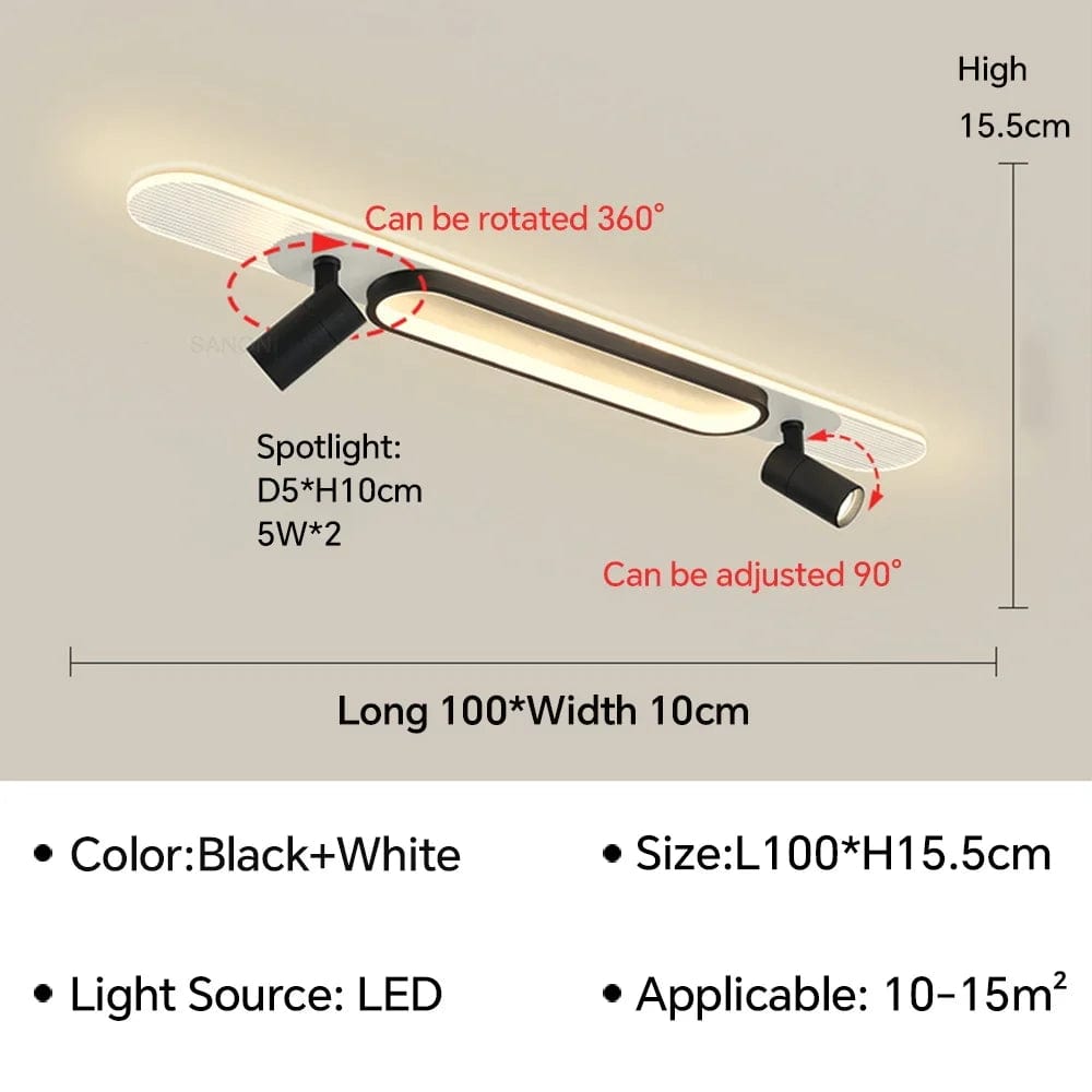 Plafonnier LED moderne pour salon et couloir: une touche de lumière design | Marco Lucetti