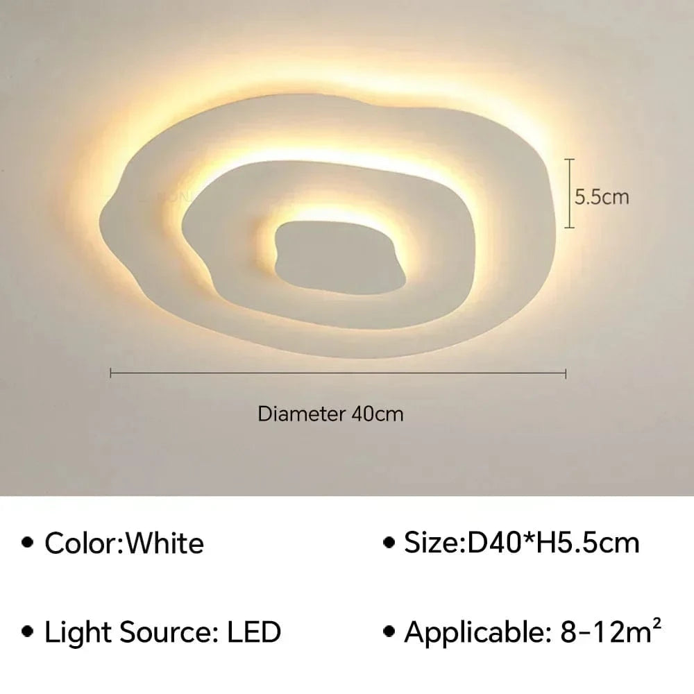 Plafonnier LED moderne pour salon, salle à manger, chambre d'enfants, bureau et hallway - Décor maison | Marco Lucetti Type A 40CM / Blanc froid (pas de RC)