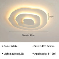 Plafonnier LED moderne pour toutes les pièces de votre foyer | Marco Lucetti Type A 40CM / Gradation continue (RC)