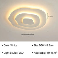 Plafonnier LED moderne pour toutes les pièces de votre foyer | Marco Lucetti Type A 50CM / Gradation continue (RC)