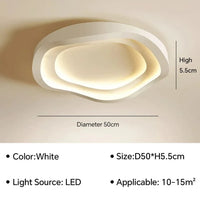 Plafonnier LED moderne pour toutes les pièces de votre foyer | Marco Lucetti Type E 50CM / Blanc froid (pas de RC)
