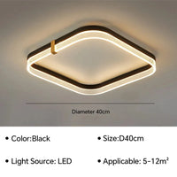 Plafonnier LED Moderne pour une Décoration Intérieure de Maison | Marco Lucetti Carré 40CM / Lumière naturelle (pas de RC)