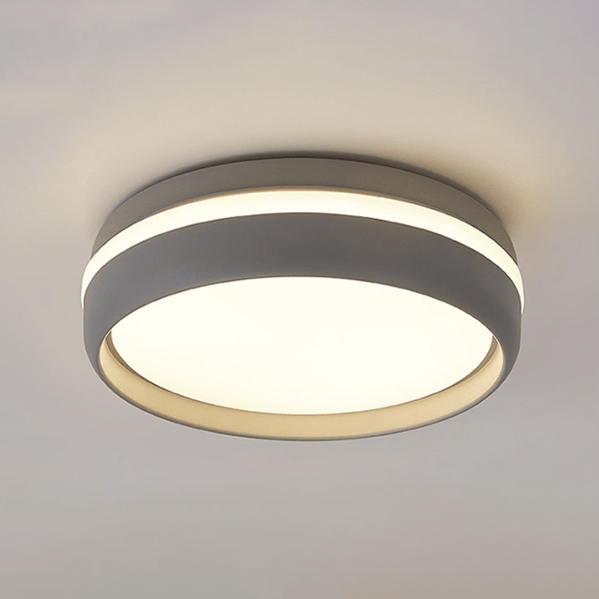 Plafonnier LED moderne rond Mibarri | Marco Lucetti Gris / Chaude