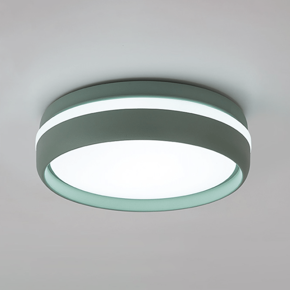 Plafonnier LED moderne rond Mibarri | Marco Lucetti Vert / Chaude