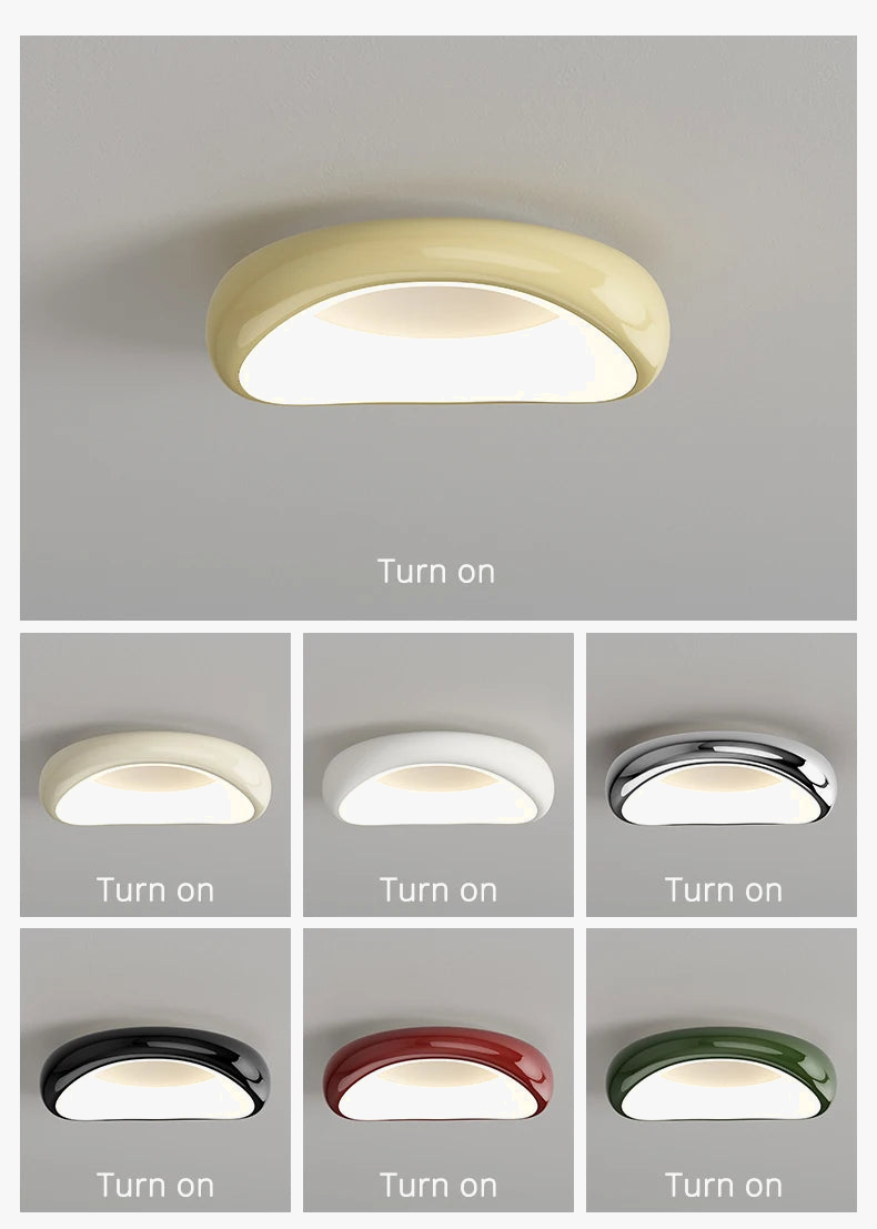 Plafonnier LED moderne rond pour éclairage domestique à montage en surface
