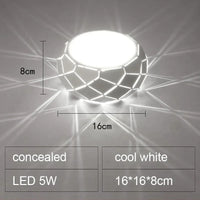 Plafonnier LED moderne - SimpliLED 5W 12W | Marco Lucetti Caché 16 cm cool