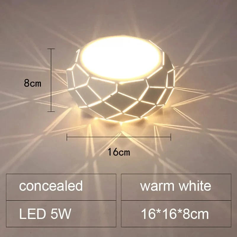 Plafonnier LED moderne - SimpliLED 5W 12W | Marco Lucetti Dissimulé 16 cm chaud