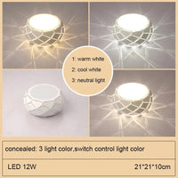 Plafonnier LED moderne - SimpliLED 5W 12W | Marco Lucetti Dissimulé 21 cm 3C