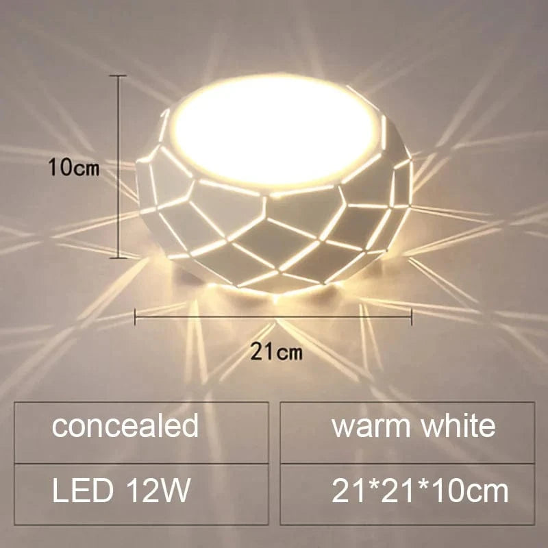 Plafonnier LED moderne - SimpliLED 5W 12W | Marco Lucetti Dissimulé 21 cm chaud