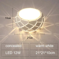 Plafonnier LED moderne - SimpliLED 5W 12W | Marco Lucetti Dissimulé 21 cm chaud