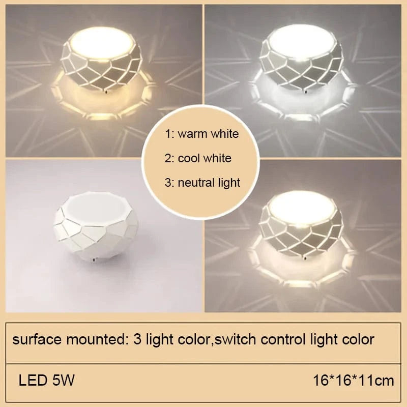 Plafonnier LED moderne - SimpliLED 5W 12W | Marco Lucetti Surface 16 cm 3C