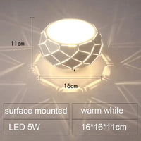 Plafonnier LED moderne - SimpliLED 5W 12W | Marco Lucetti Surface 16 cm chaude