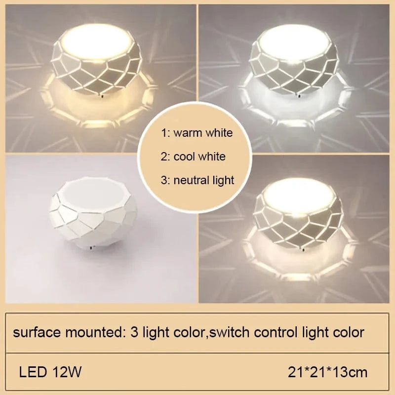 Plafonnier LED moderne - SimpliLED 5W 12W | Marco Lucetti Surface 21 cm 3C