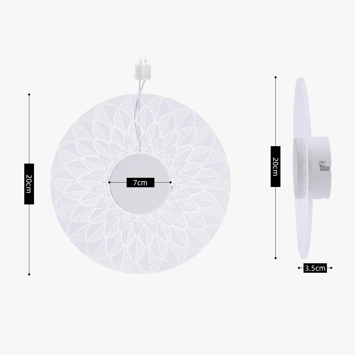 Plafonnier LED Moderne Ultra-mince pour Salon, Porche, Balcon, Couloir et Allée - Lustre Acrylique Brillant | Marco Lucetti