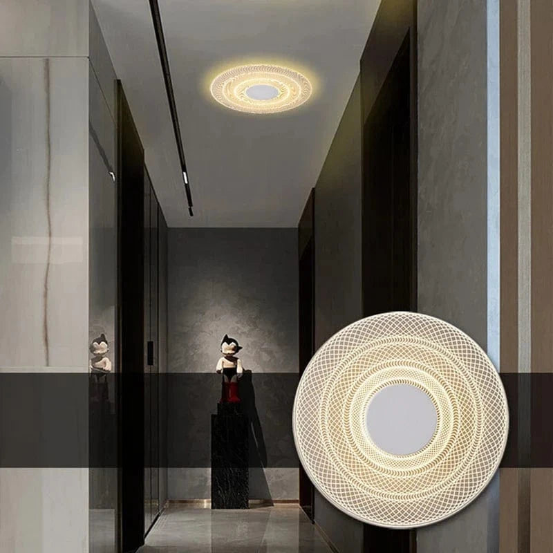 Plafonnier LED Moderne Ultra-mince pour Salon, Porche, Balcon, Couloir et Allée - Lustre Acrylique Brillant | Marco Lucetti
