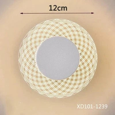 Plafonnier LED Moderne Ultra-mince pour Salon, Porche, Balcon, Couloir et Allée - Lustre Acrylique Brillant | Marco Lucetti Modèle C / Blanc chaud