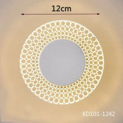 Plafonnier LED Moderne Ultra-mince pour Salon, Porche, Balcon, Couloir et Allée - Lustre Acrylique Brillant | Marco Lucetti Style D / Blanc chaud