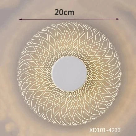 Plafonnier LED Moderne Ultra-mince pour Salon, Porche, Balcon, Couloir et Allée - Lustre Acrylique Brillant | Marco Lucetti Style G / Blanc chaud