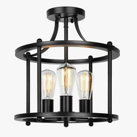 Plafonnier LED Industriel Rétro Américain Multi-têtes