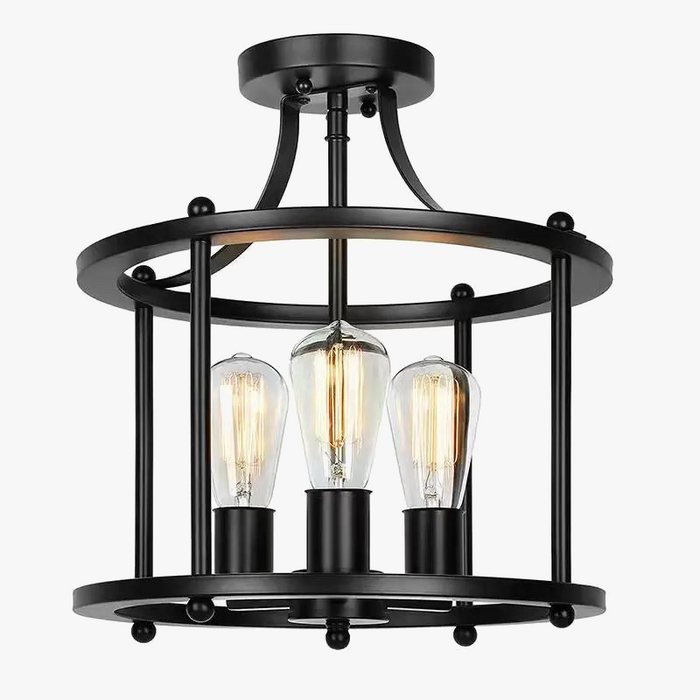 Plafonnier LED Industriel Rétro Américain Multi-têtes