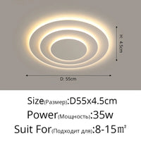 Plafonnier LED Blanc Multicouches Moderniste