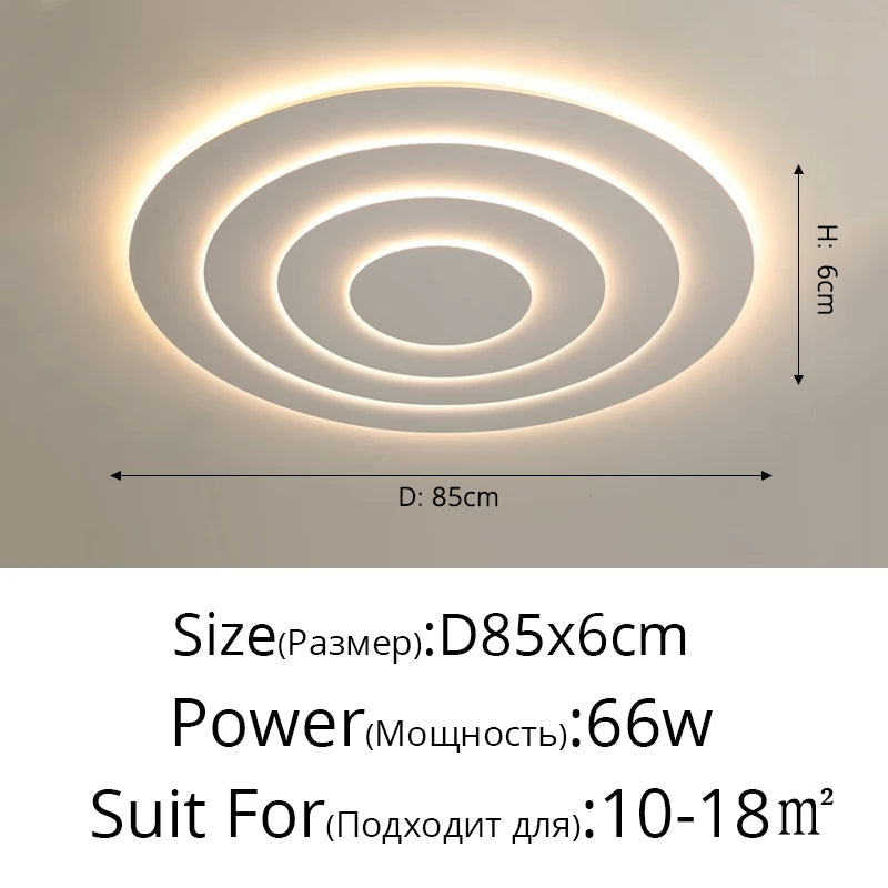 Plafonnier LED Blanc Multicouches Moderniste