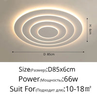 Plafonnier LED Blanc Multicouches Moderniste