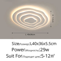 Plafonnier LED Blanc Multicouches Moderniste