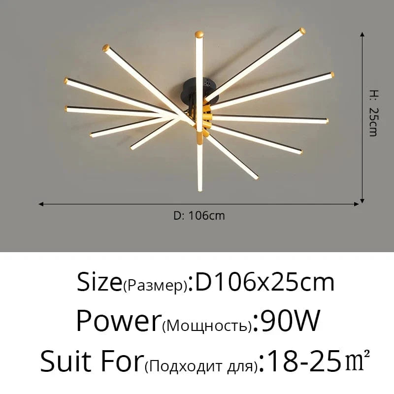 Plafonnier LED Multifonction | Marco Lucetti C 106 cm