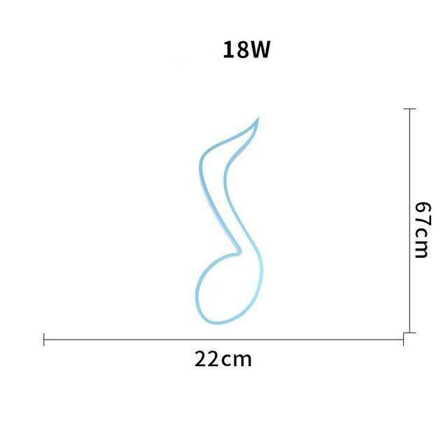 Plafonnier LED Music Notes pour Enfant | Marco Lucetti Bleu