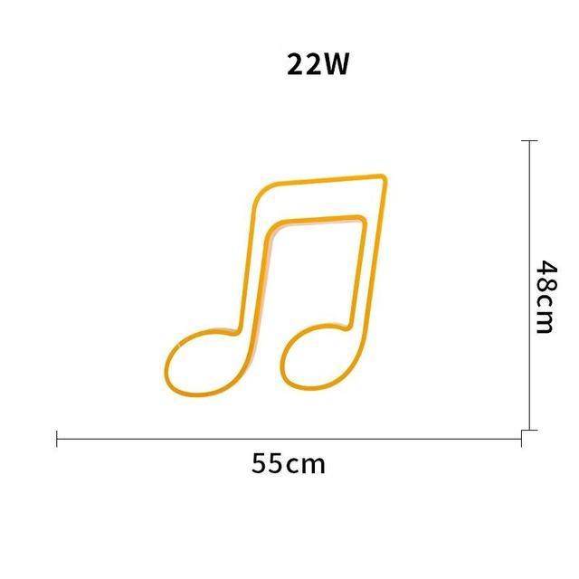 Plafonnier LED Music Notes pour Enfant | Marco Lucetti Jaune