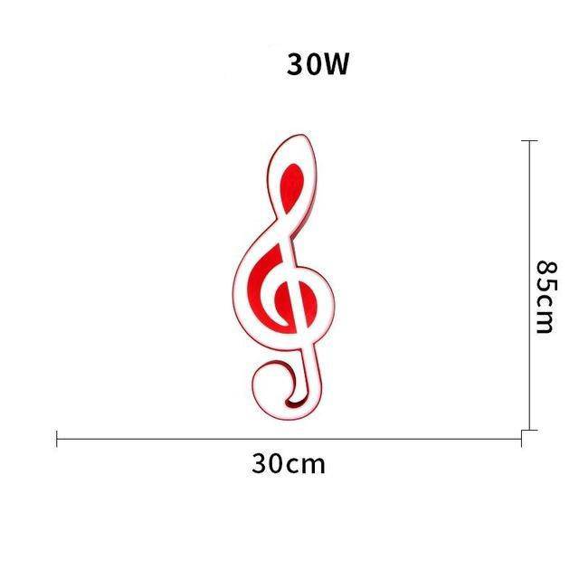 Plafonnier LED Music Notes pour Enfant | Marco Lucetti Rouge