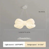 Plafonnier LED "Nœud Romantique" pour Petite Fille | Marco Lucetti Lustre / 3 températures de couleur