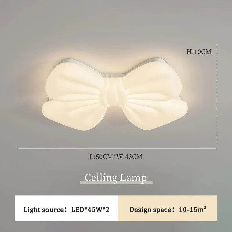 Plafonnier LED "Nœud Romantique" pour Petite Fille | Marco Lucetti Plafonnier / 3 températures de couleur