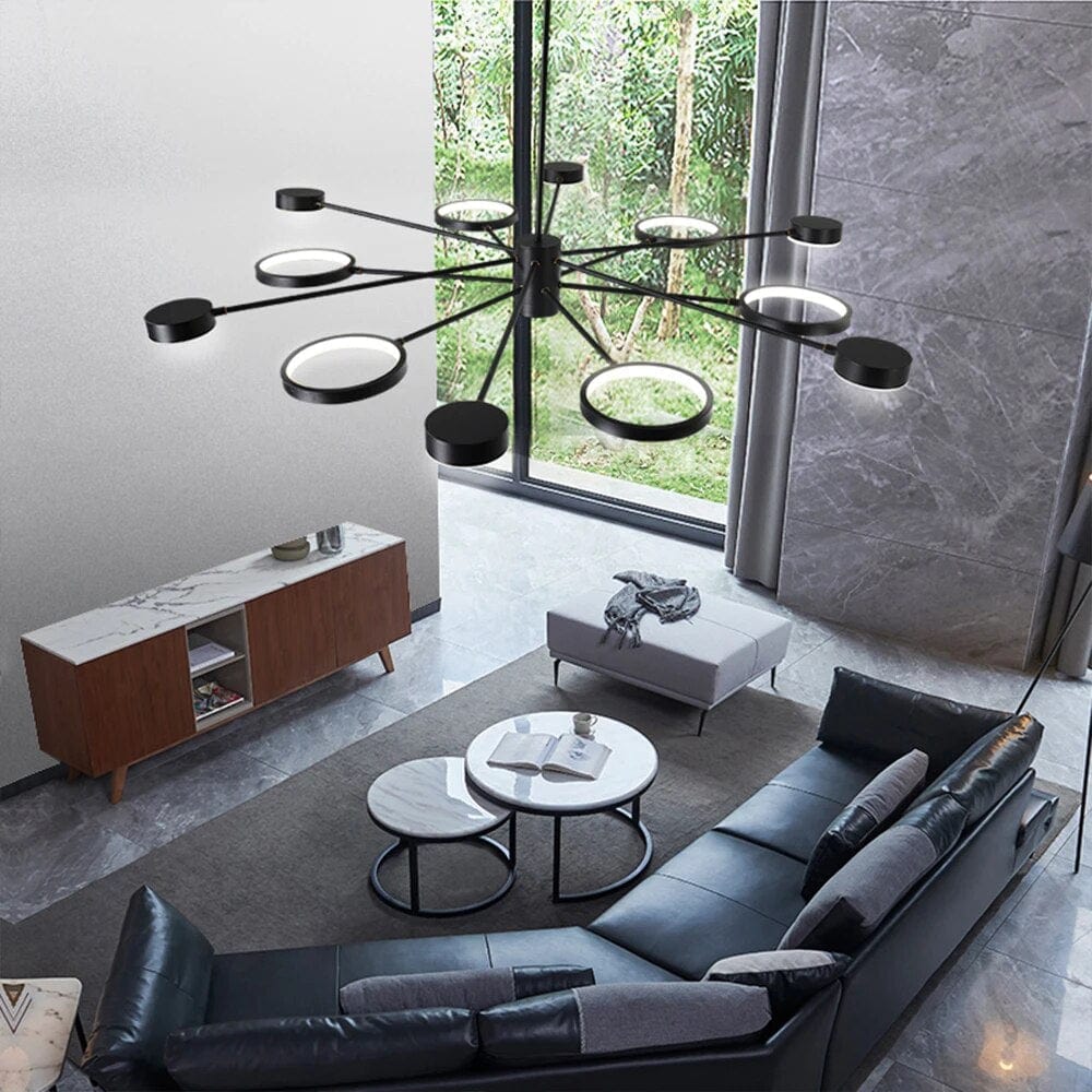 Plafonnier LED Noir à Multi-Têtes | Marco Lucetti