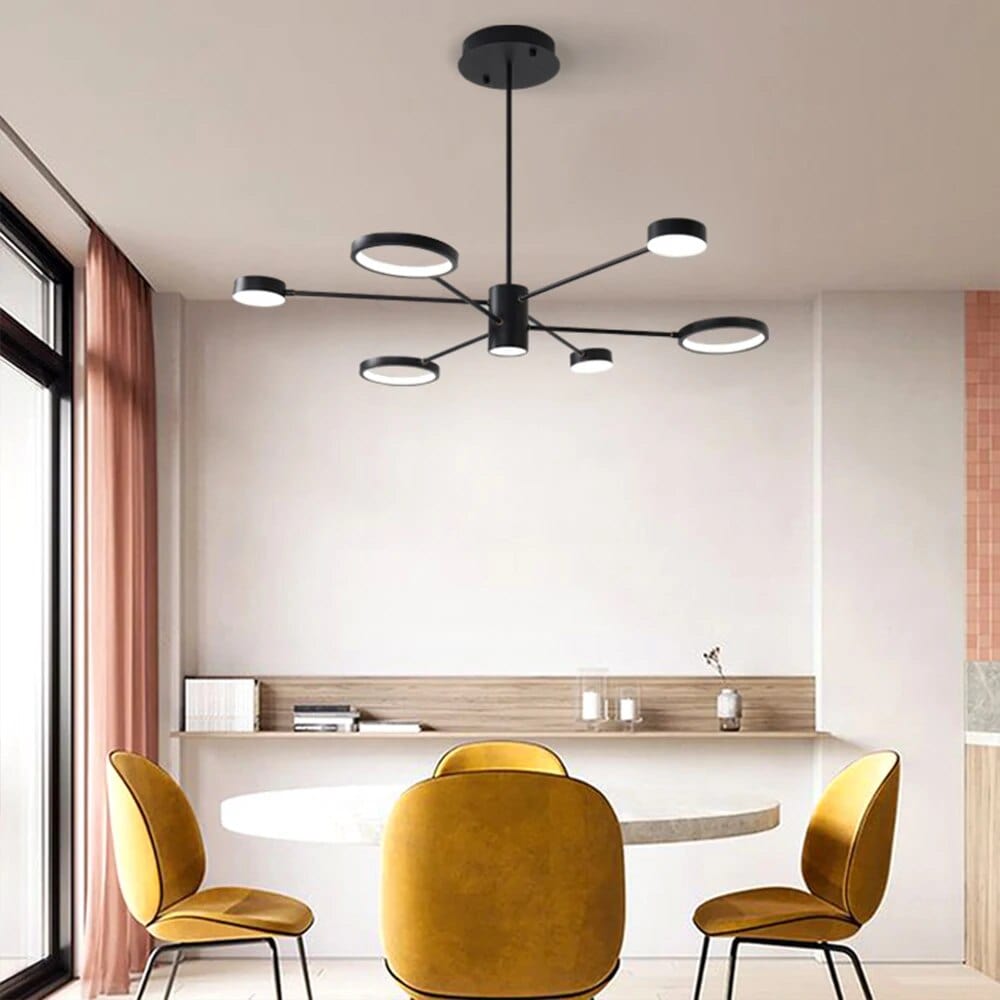 Plafonnier LED Noir à Multi-Têtes | Marco Lucetti