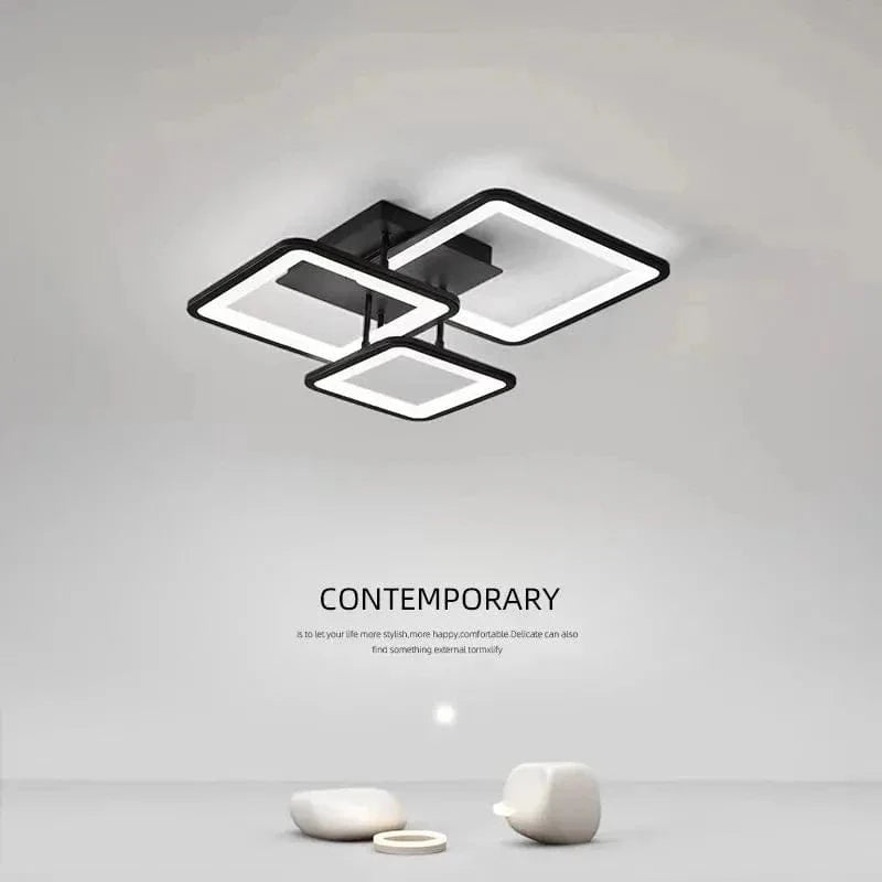 Plafonnier LED noir - Éclairage de plafond moderne | Marco Lucetti