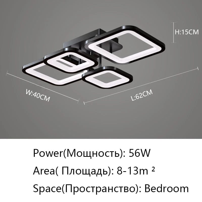 Plafonnier LED noir - Éclairage de plafond moderne | Marco Lucetti