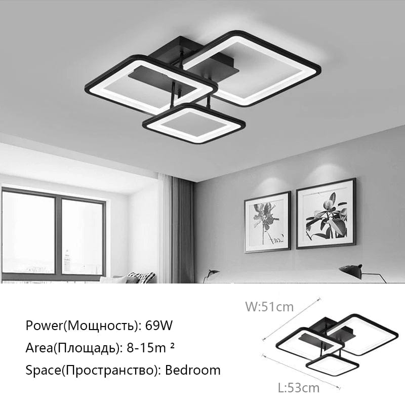 Plafonnier LED noir - Éclairage de plafond moderne | Marco Lucetti