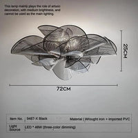 Plafonnier LED noir en PVC pour une ambiance chic dans la chambre | Marco Lucetti Plafonnier Noir